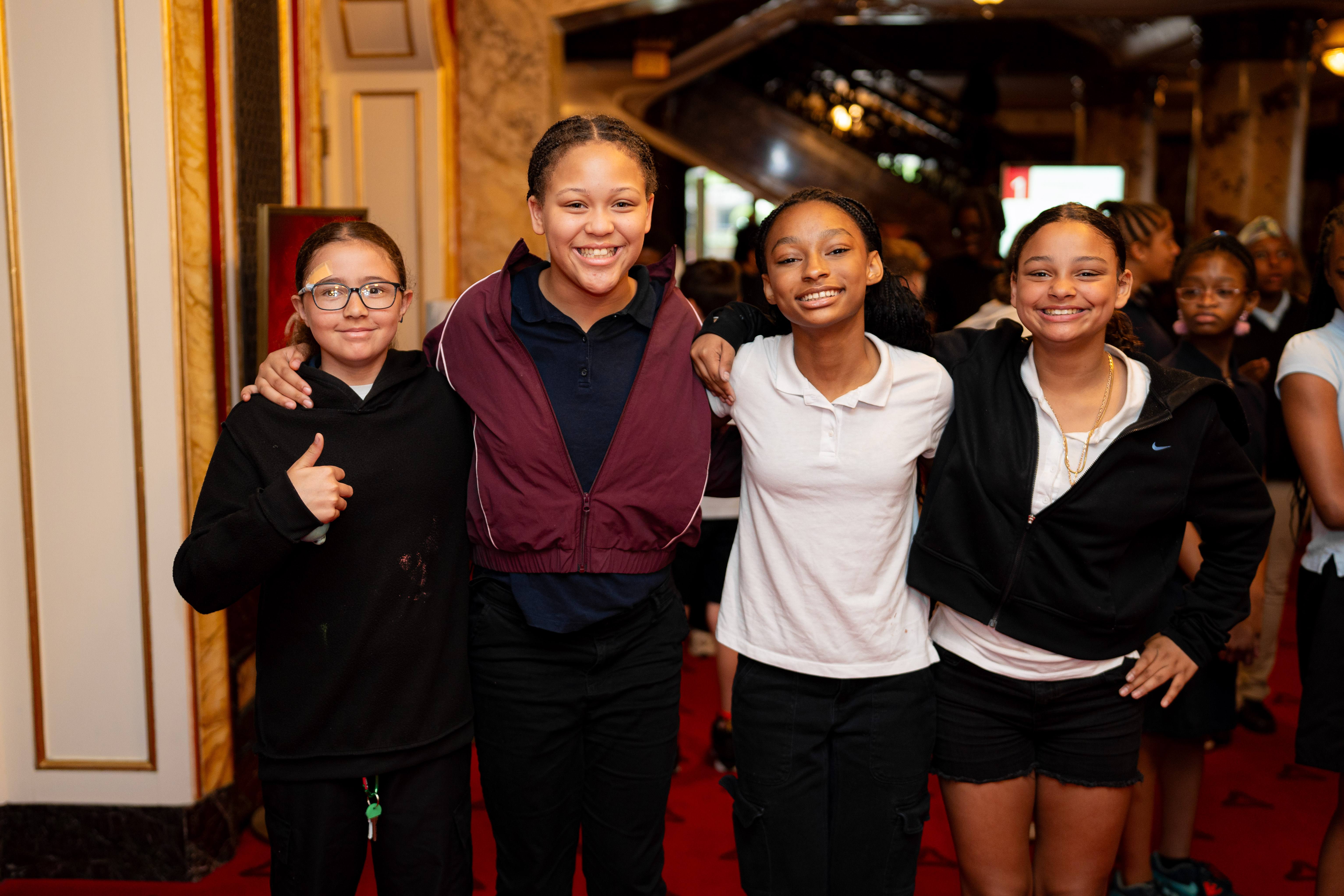Students applauding at a Schooltime concert in Heinz Hall